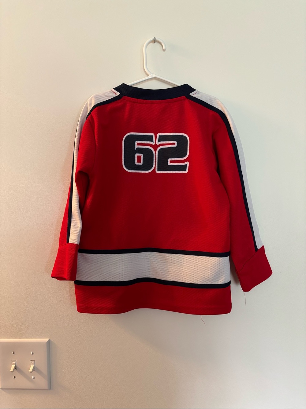 Spiderman Kids' Red Hockey Jersey Size 6X #62 - Picture 2 of 2